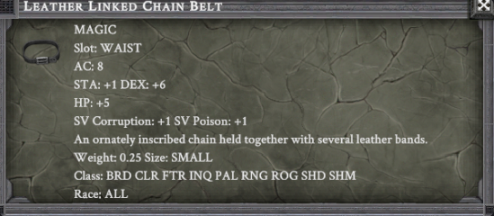 LEATHER LINKED CHAIN BELT item card